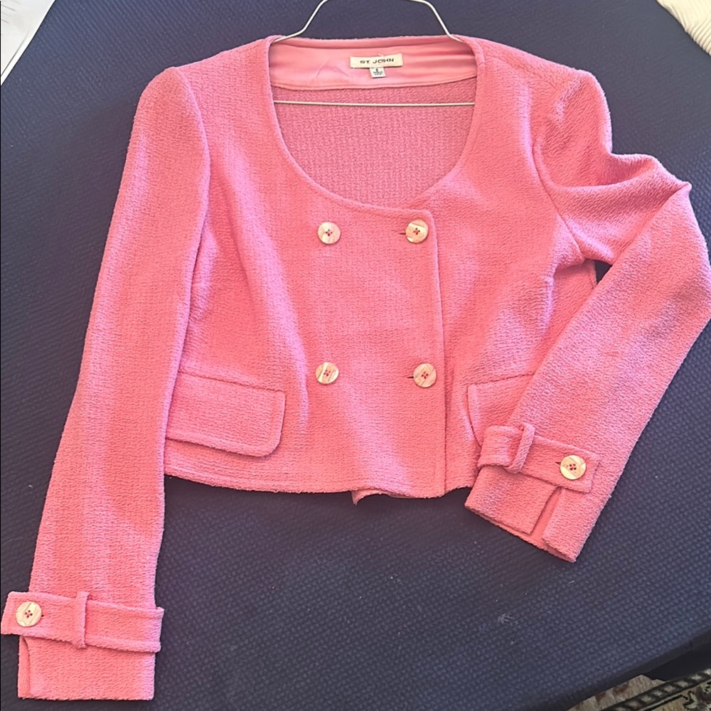 ST.John Pink Double-Breasted Jacket